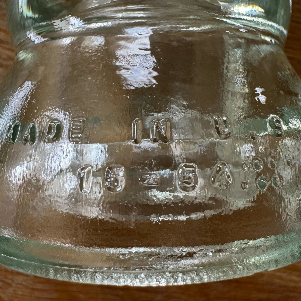 Vintage Hemingray-45 Clear Glass Telegraph Insulator Pair USA 1954 - Picture 6 of 8